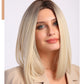 [Lace Front] 12 Inch short straight bobo lace front wigs black ombre blonde wigs FTL006-1