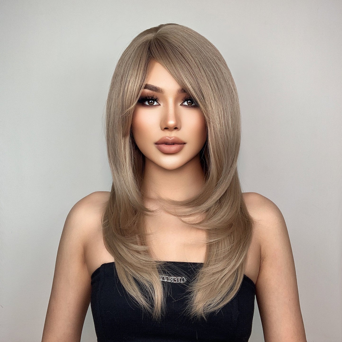 20 Inch long straight wigs blonde with bangs wigs for women daily or cosplay use LC259-2