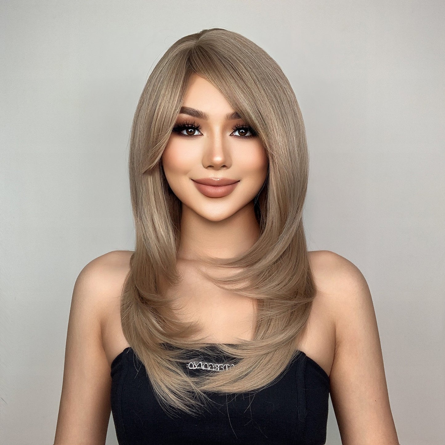 20 Inch long straight wigs blonde with bangs wigs for women daily or cosplay use LC259-2