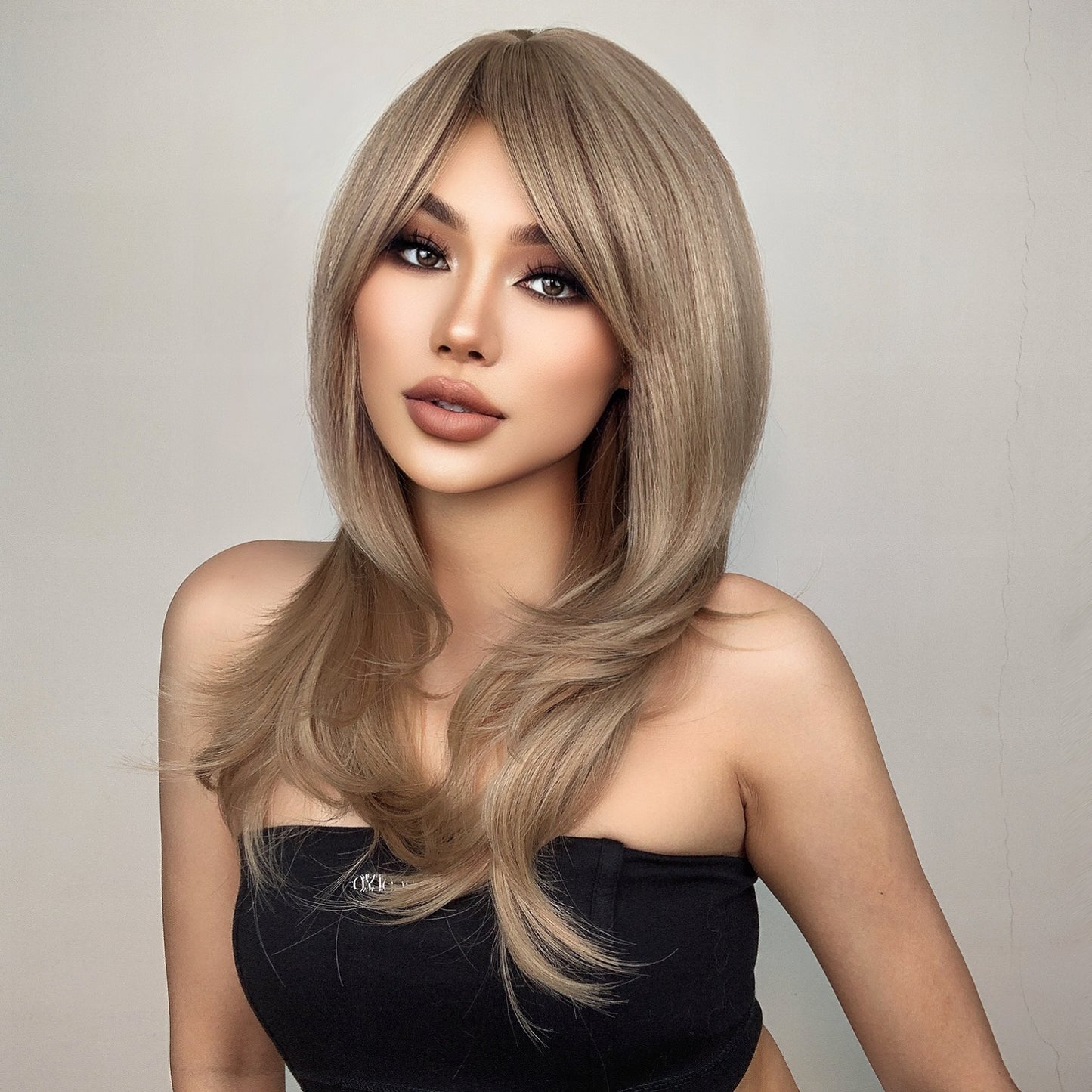 20 Inch long straight wigs blonde with bangs wigs for women daily or cosplay use LC259-2