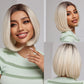 [Lace Front] 14 inch Lace Front Brown Ombre Blonde Bob Wigs for Women BL66044-1