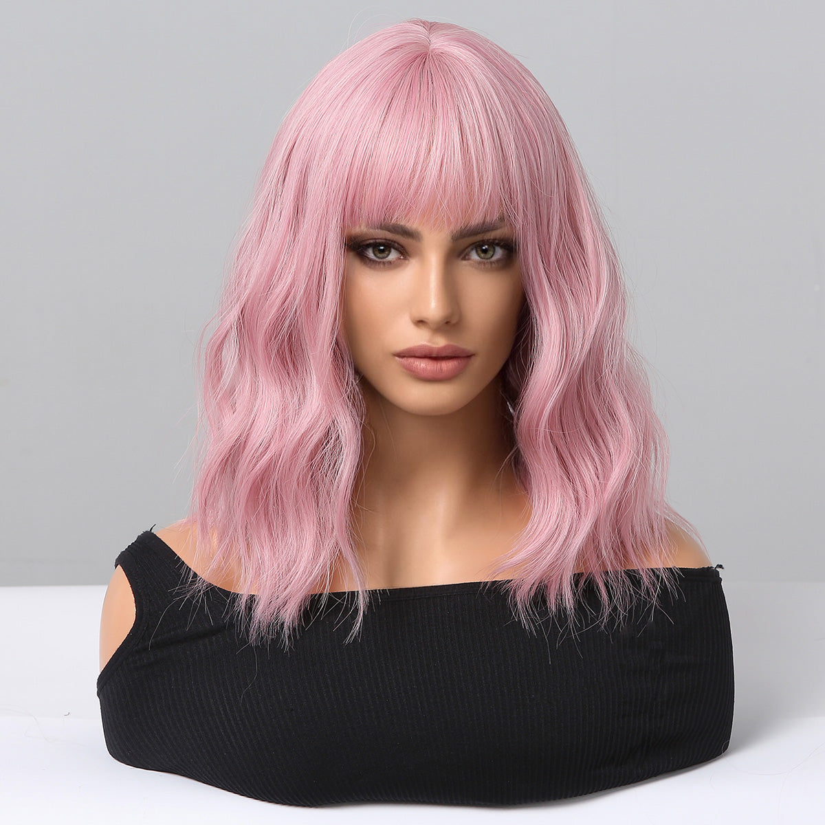 14 inch Pink Curly Short wig Women's wig LC210-1