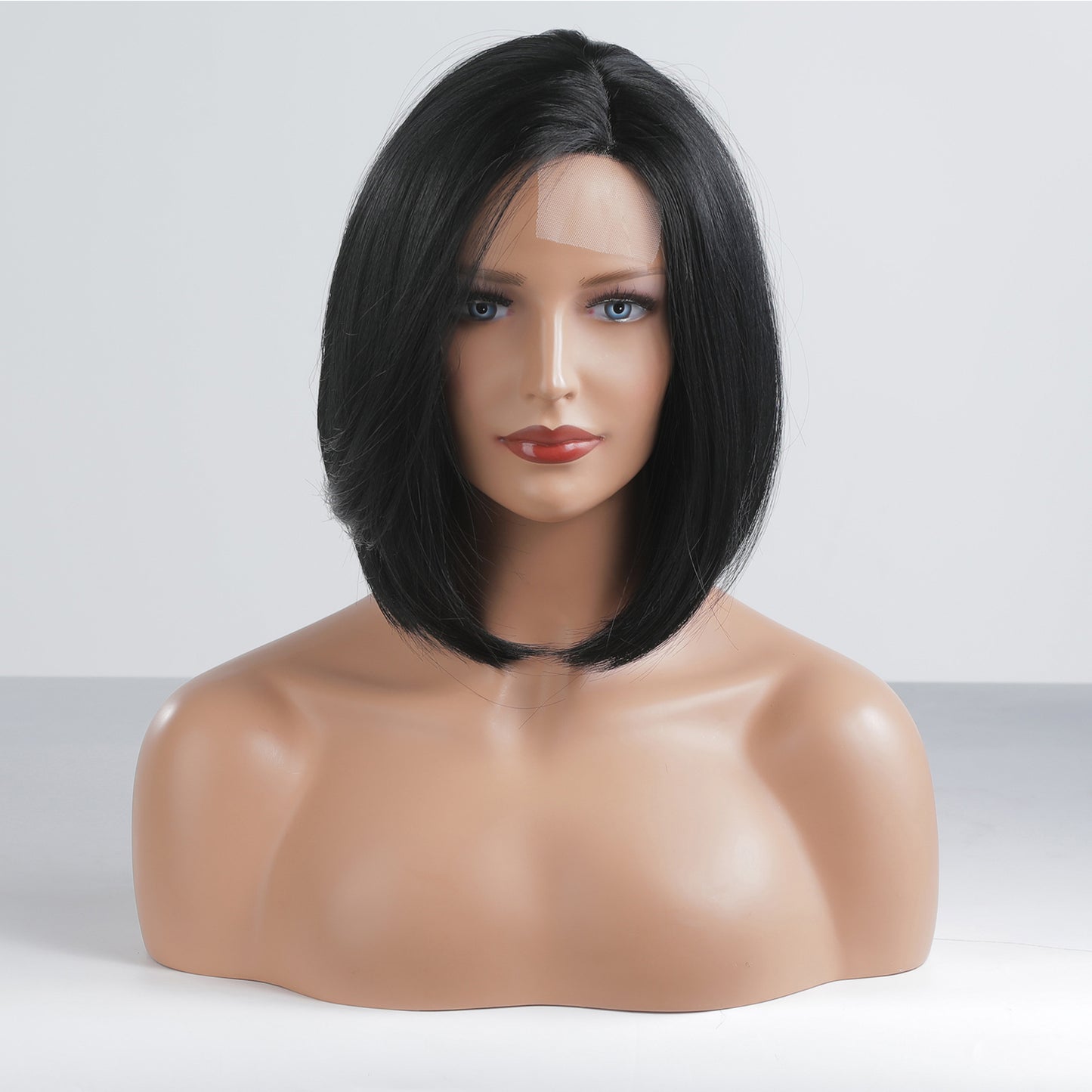 [Lace Front] 10 Inch short bobo lace front wigs black wigs for women FTL047-1