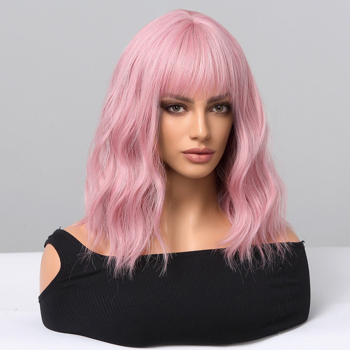 14 inch Pink Curly Short wig Women's wig LC210-1