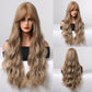 28 Inches Long Curly Blonde Wigs Synthetic Wigs Women's Wigs for Daily Use Party or Cosplay Taking Photos LC255-3