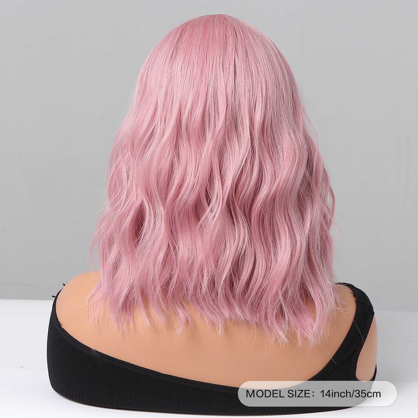 14 inch Pink Curly Short wig Women's wig LC210-1