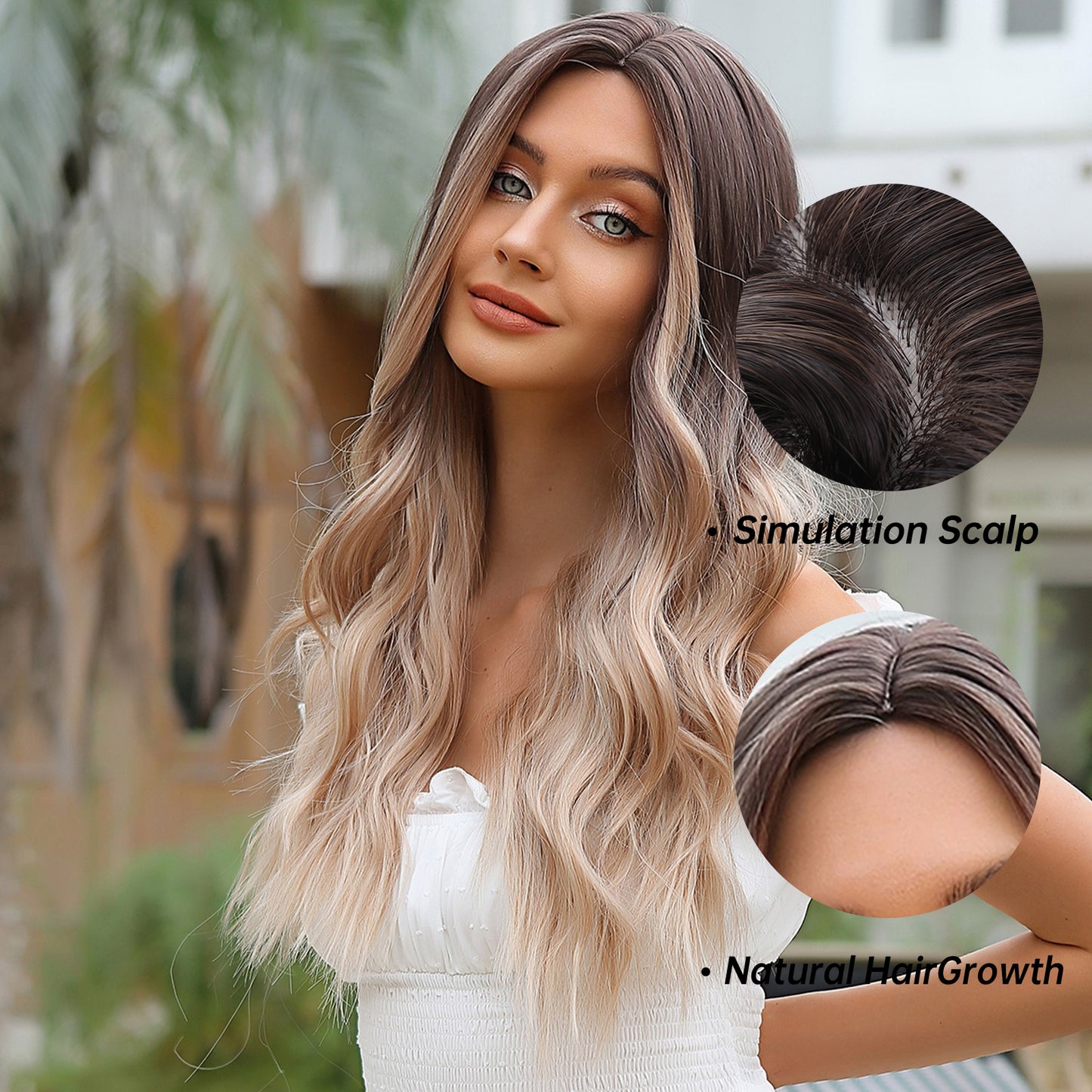 26 inch Long curly wigs brown blonde wigs for women for daily or cosplay use WL1080-1