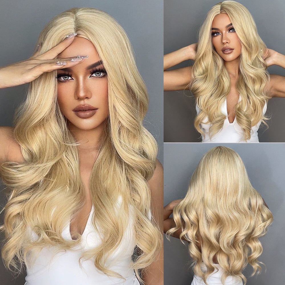 26 inch Long curly wigs blonde wigs for women for daily or cosplay use LC6138-1