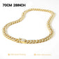 18K Gold Plated Iced-out Chain Necklace for Men and Women 70cm 28inch | Jewelry| FDJ9