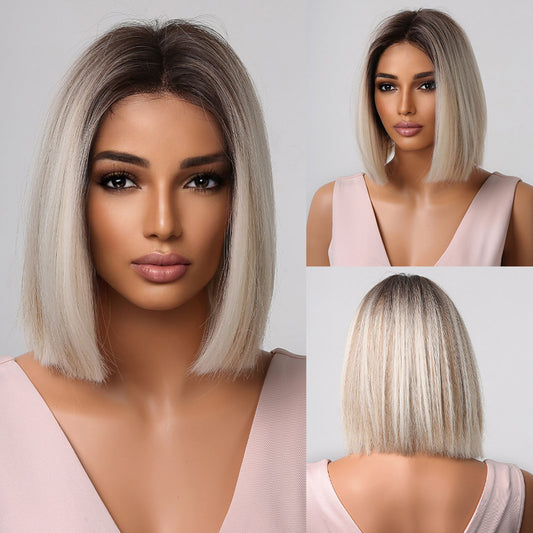 FDwig | 14 inch Gray Short Bob Wigs for Women LC2012-1