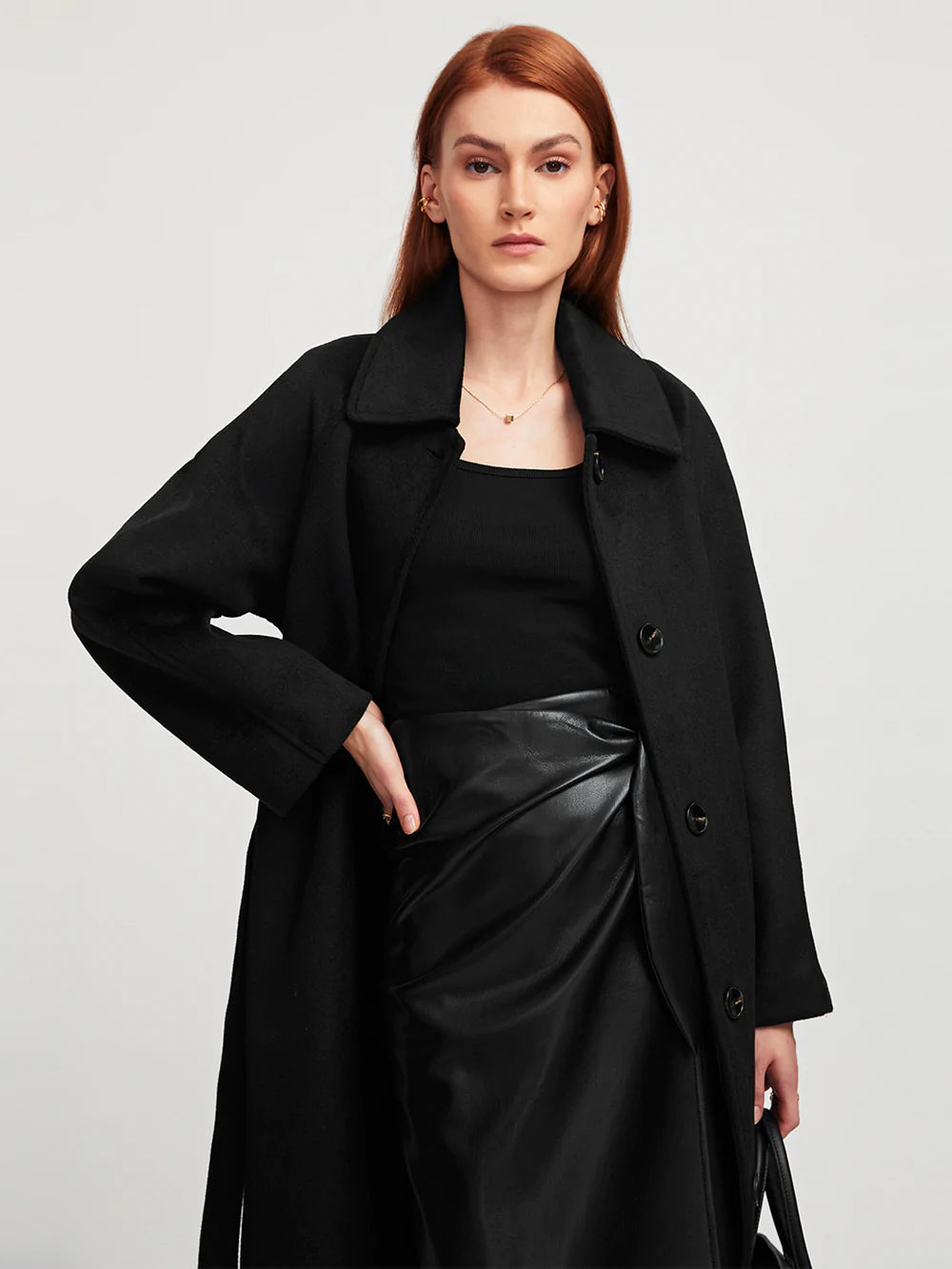 [Quick ship] FD Clothing | Ahaselected Loose Wool Coat With Belt