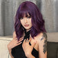 FDwigs|16 Inch Purple Bob Wavy Synthetic Heat Resistant Wig | WL1006-3