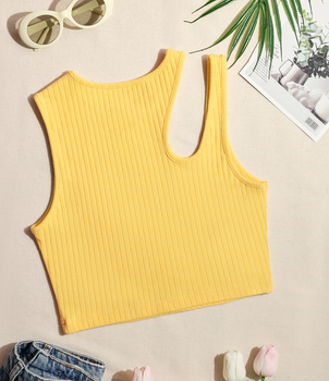 [Quick Ship] FD clothing | Ahaselected Sunshine Cutout Cropped Tank