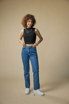 [Quick Ship] FD Clothing | Ahaselected Sunshine Stand Collar Cropped Tank