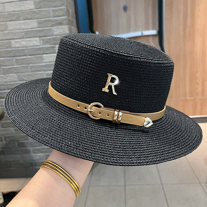 New Style Metal R letter Fashion Women Hats FDH1