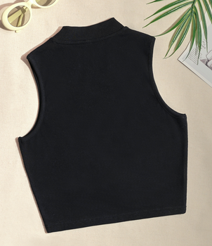 [Quick Ship] FD Clothing | Ahaselected Sunshine Stand Collar Cropped Tank