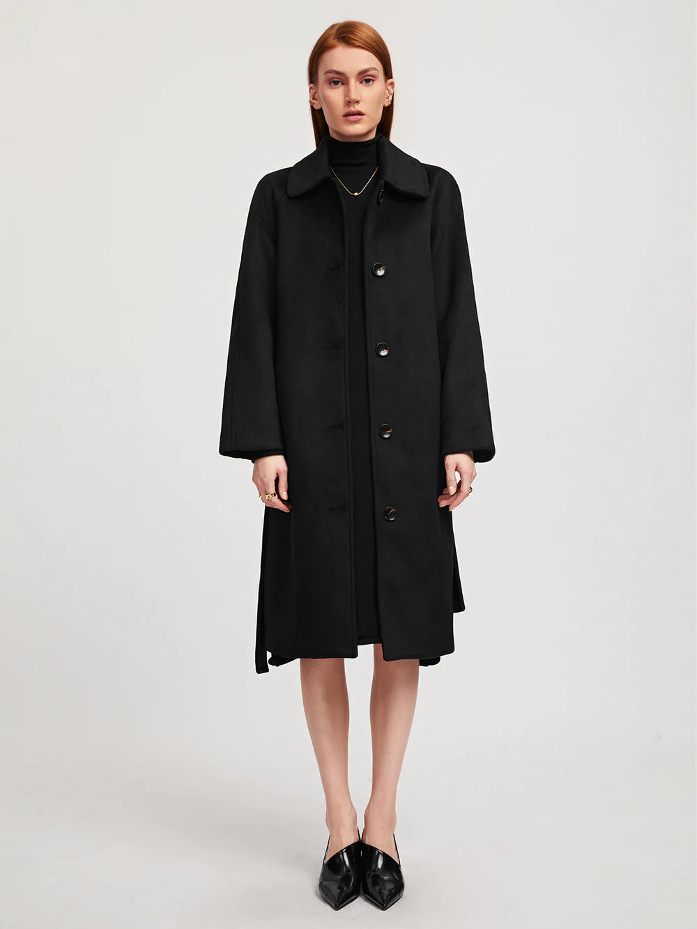 [Quick ship] FD Clothing | Ahaselected Loose Wool Coat With Belt