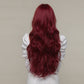 26inches wine red Long Burgundy curly wig lc2074-1