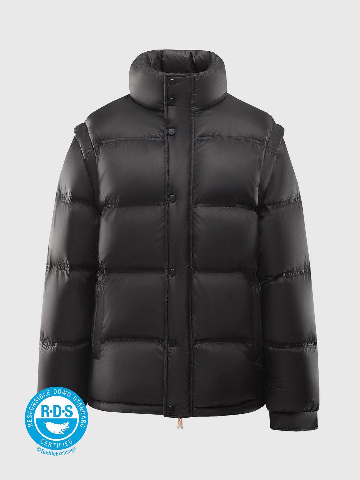 [Quick Ship]  FD clothing | Ahaselected 2 Ways To Wear Down Puffer Jacket With Removable Sleeves