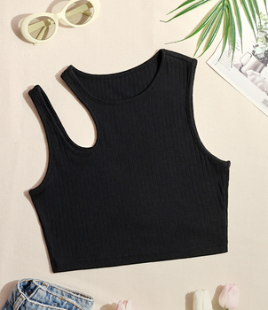 [Quick Ship] FD clothing | Ahaselected Sunshine Cutout Cropped Tank