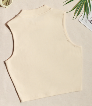 [Quick Ship] FD Clothing | Ahaselected Sunshine Stand Collar Cropped Tank