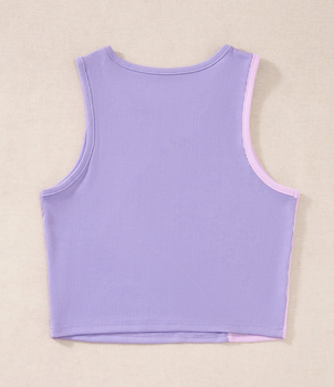 [Quick Ship] FD clothing | Ahaselected Color Block Ribbed Knit Tank