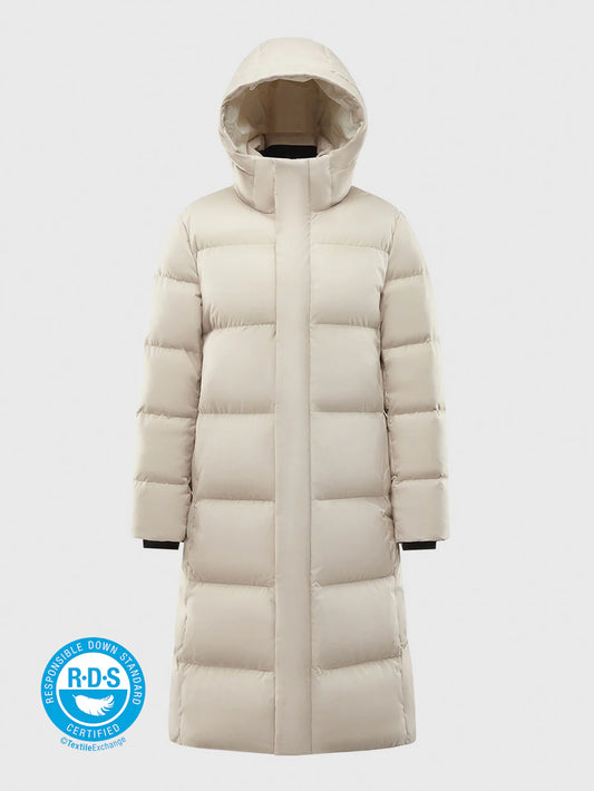 [Quick Ship] FD clothing | Ahaselected W's Super Cloud-Soft Down Long Parka (Cream)