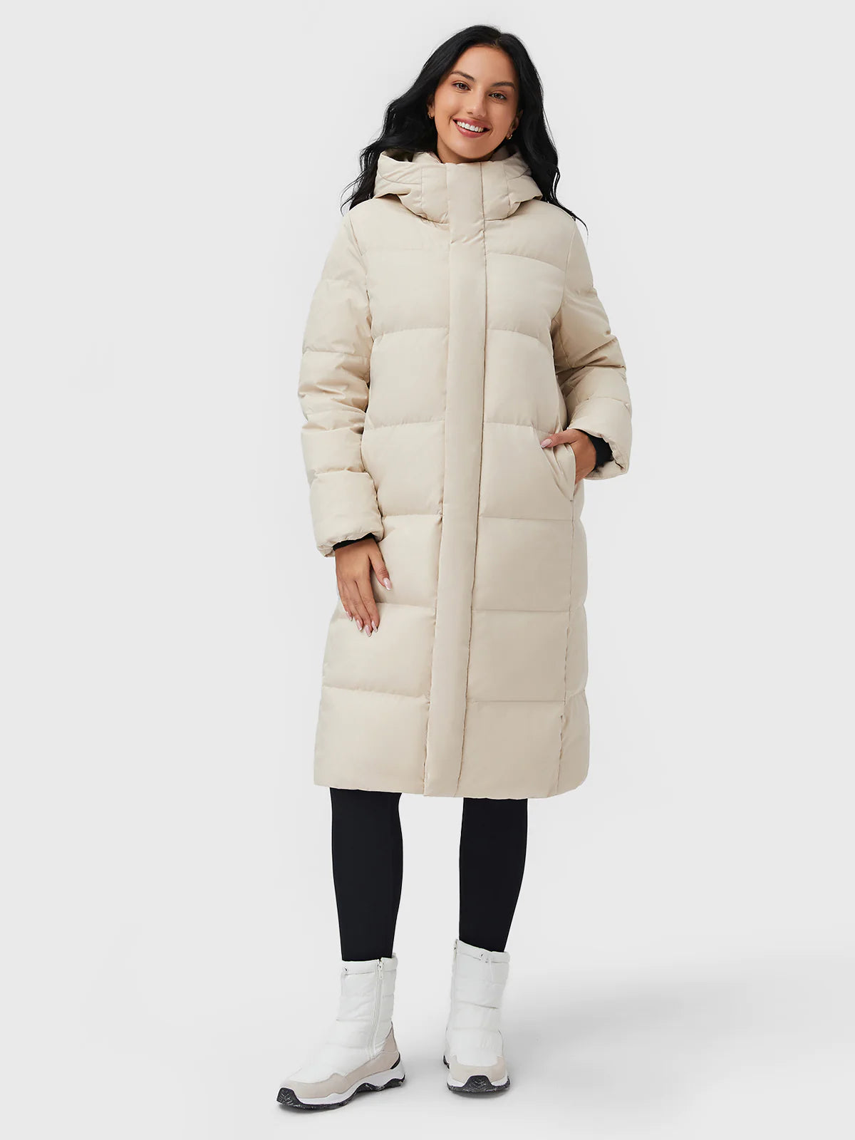 [Quick Ship] FD clothing | Ahaselected W's Super Cloud-Soft Down Long Parka (Cream)